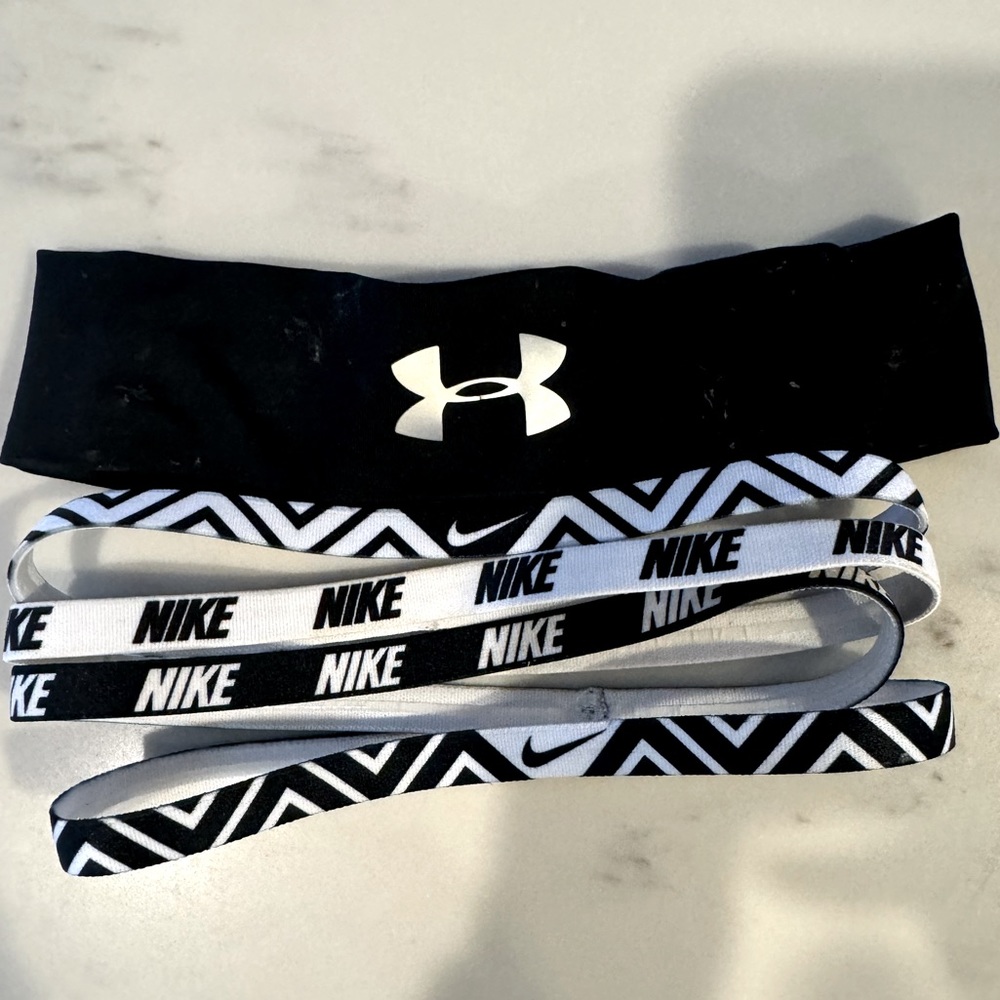Under Armor and Nike Headbands